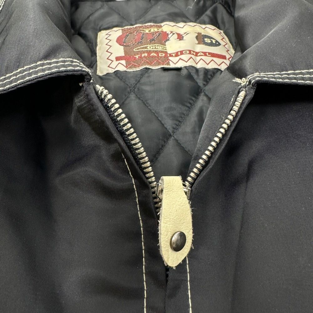 Roadmaster Civvy Motorcycle Co. Rare Black Biker Jacket Quilted‎ Lining Size 2 - Picture 10 of 16